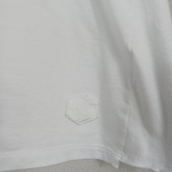 SAINT LAURENT PARIS short sleeve tee women's white size M/L - Picture 5 of 6